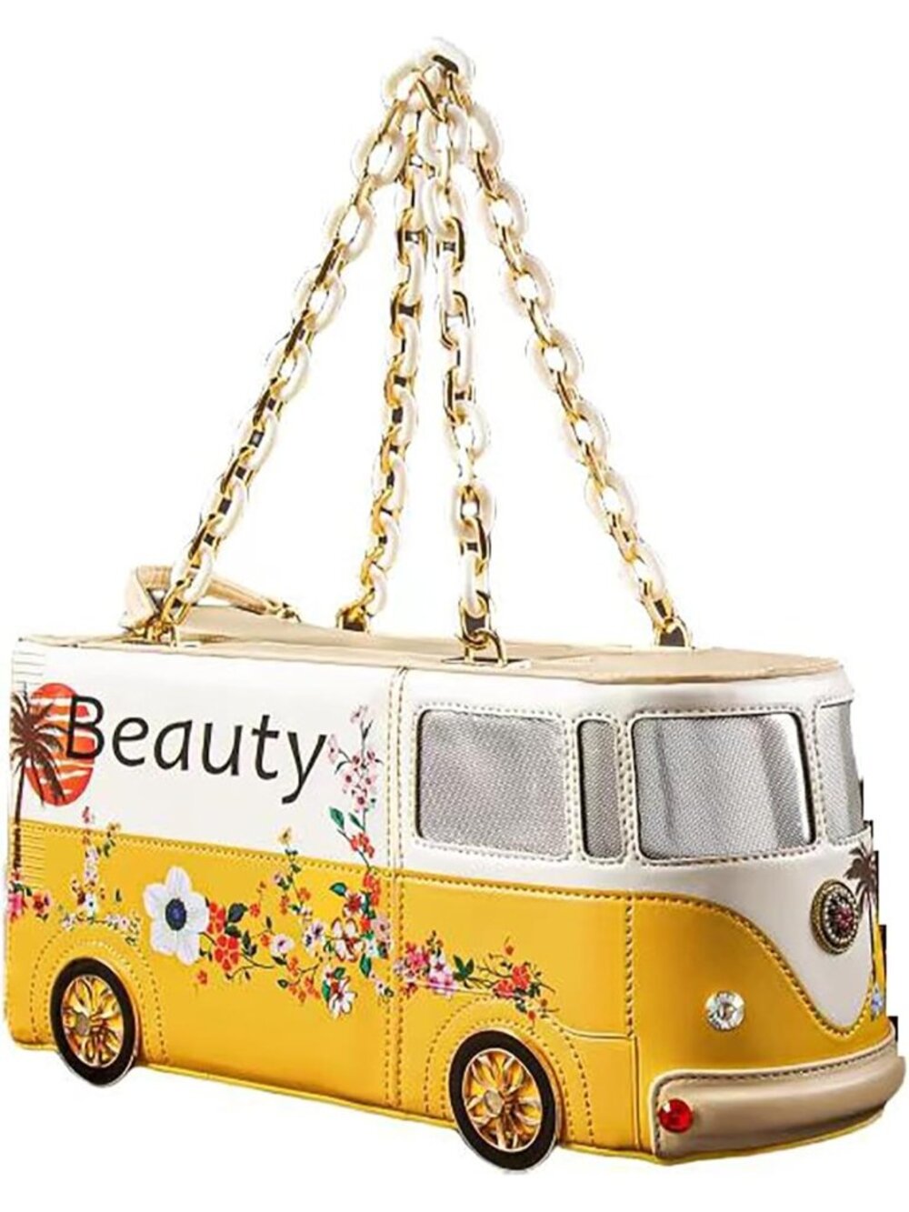 Women's Yellow Leather Bus Waterproof Unique Luxurious Surface Crossbody Bag